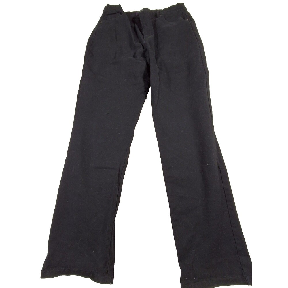 Gloria Vanderbilt Amanda Jeans Women 12 Average Black Stretch Straight Leg